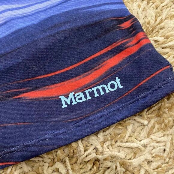 Marmot Women's Solstice Racerback UPF 50+ Tank Top Deep Dusk Scramble XS NWT - Picture 5 of 12